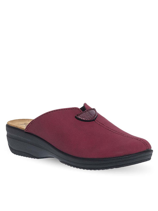 Parex Winter Women's Slippers in Burgundy color