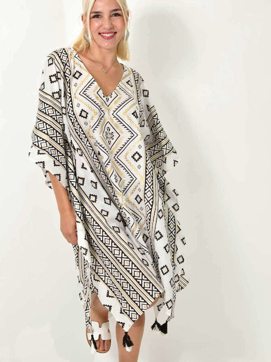 Potre Damen Kaftan Strand black