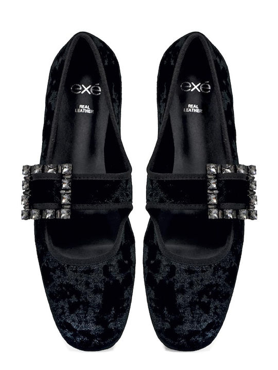 Synthetic Leather Ballerinas Black
