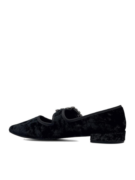 Synthetic Leather Ballerinas Black