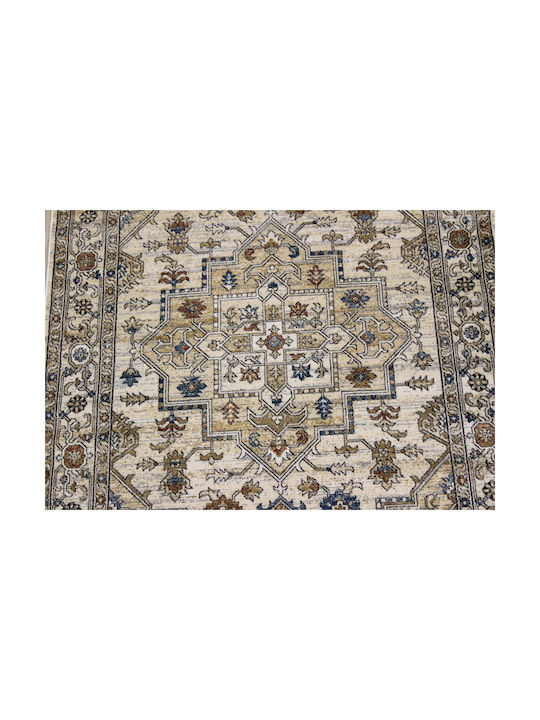 Rug Rectangular Cotton Cream Multy