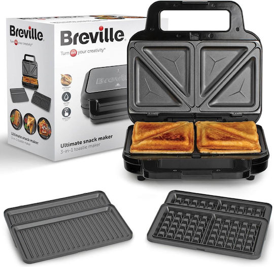 Breville VST098X Sandwich Maker pentru for 2 Sandwiches Sandvișuri 900W Gri