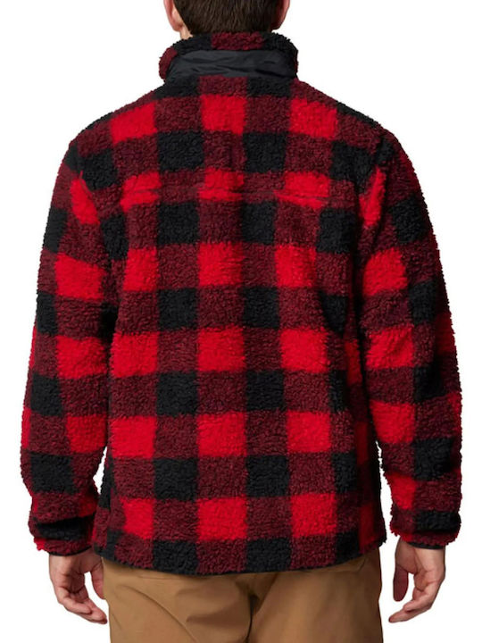 Winter Pass Men's Fleece Cardigan Mountain Red