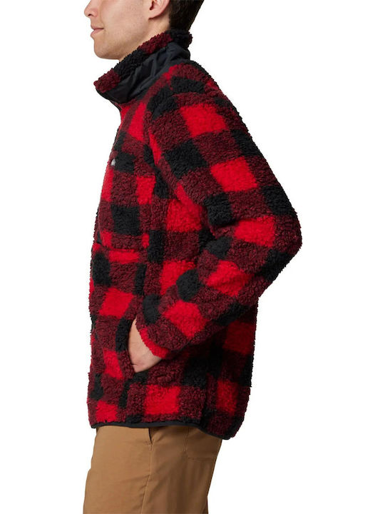 Winter Pass Men's Fleece Cardigan Mountain Red