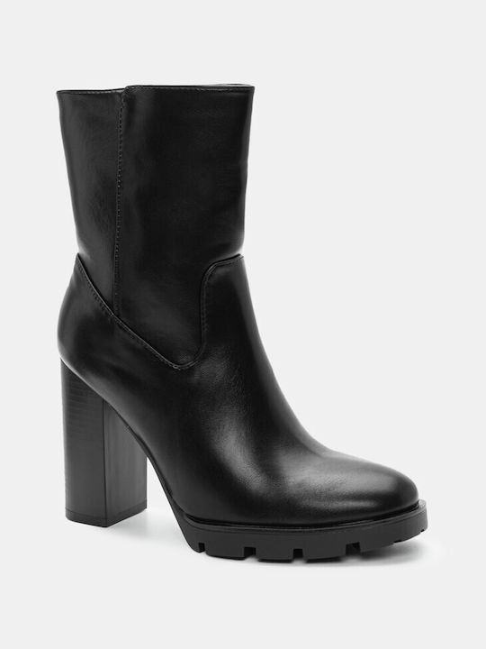 Luigi Women's Ankle Boots with High Heel Black