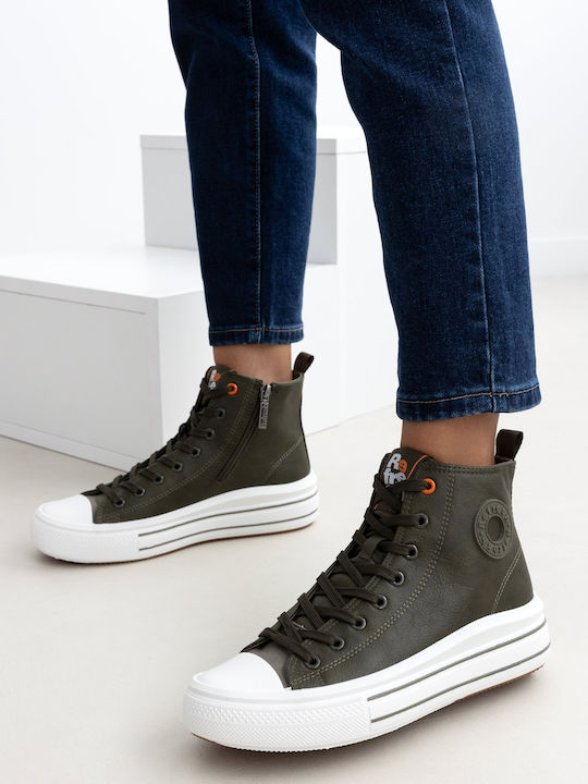 Flatforms Boots Khaki