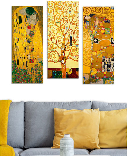 HomeMarkt Triplu Tablou Lemn 50x60cm