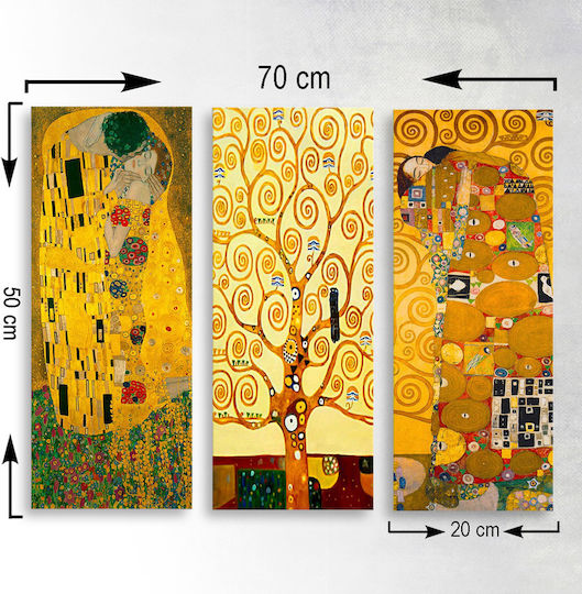 HomeMarkt Triplu Tablou Lemn 50x60cm