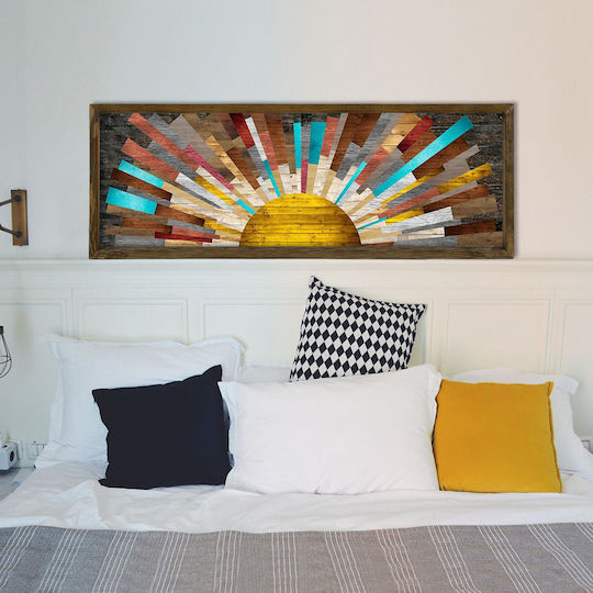 Megapap The Sun Painting Wooden 120x40cm
