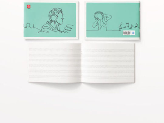 Special Notebooks Music B5 40 Sheets 12pcs (Μiscellaneous Designs/Colors)