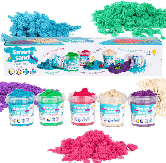 Genio Kids Set nisip kinetic Geniokids 5 culori 750 g