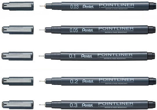 Pentel S20-P Маркер за Рисуване 0.5мм Черен