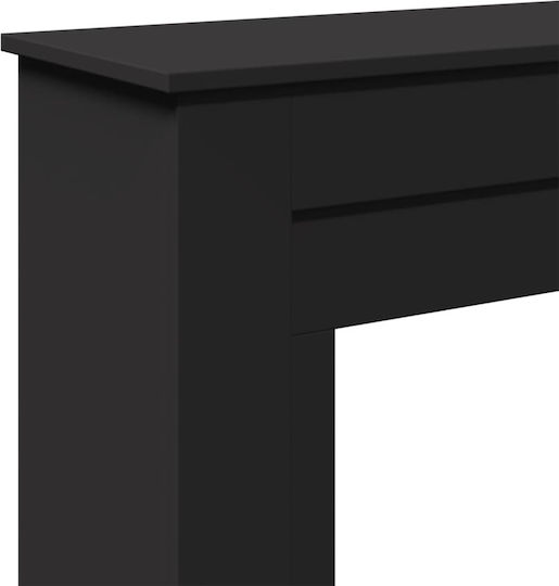 vidaXL Μεταλλικό Προστατευτικό Τζακιού 90x30x90cm Μαύρο