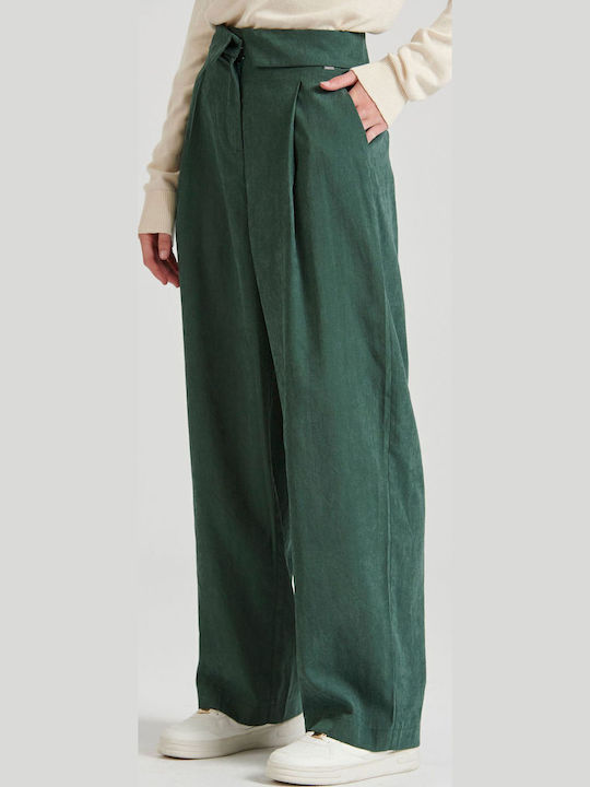 Damen Stoff Hose Grün