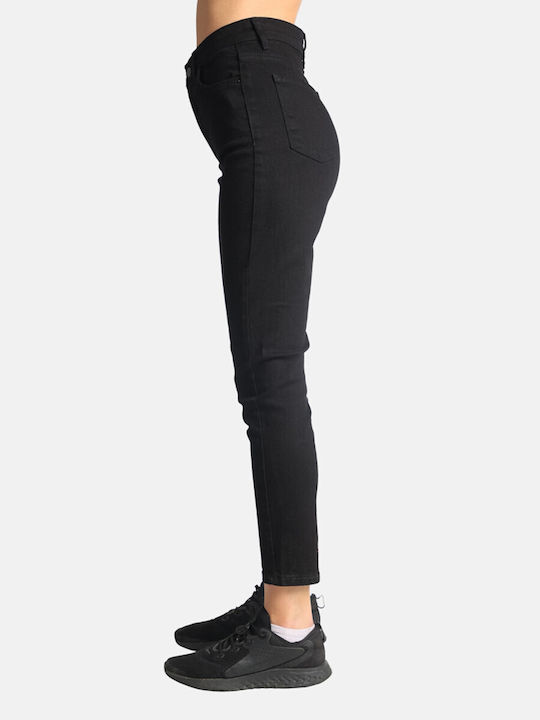 Paco & Co Damenjeanshose in Boyfriend Passform Schwarz