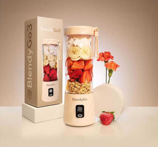 BlendyGo Μπλέντερ με Πλαστική Κανάτα 550 ml Μπεζ