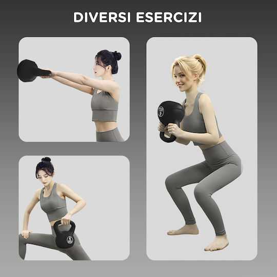 HomCom Kettlebell 4kg Μαύρο