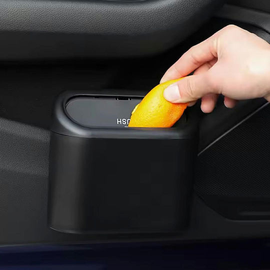 Coș de Gunoi Auto Zola Capac Push-up 13.5 X 15.5 X 8 Cm Plastic Negru