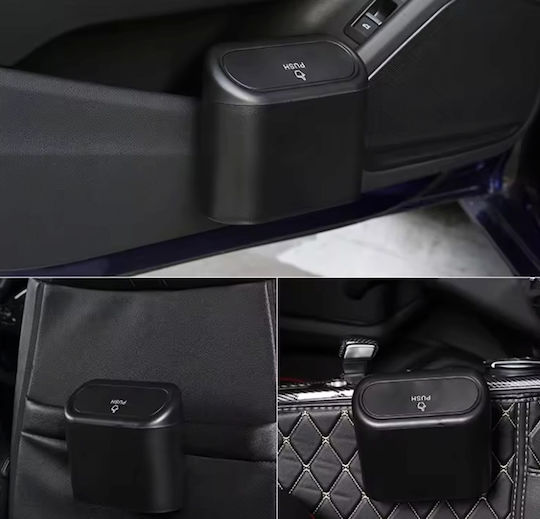 Coș de Gunoi Auto Zola Capac Push-up 13.5 X 15.5 X 8 Cm Plastic Negru