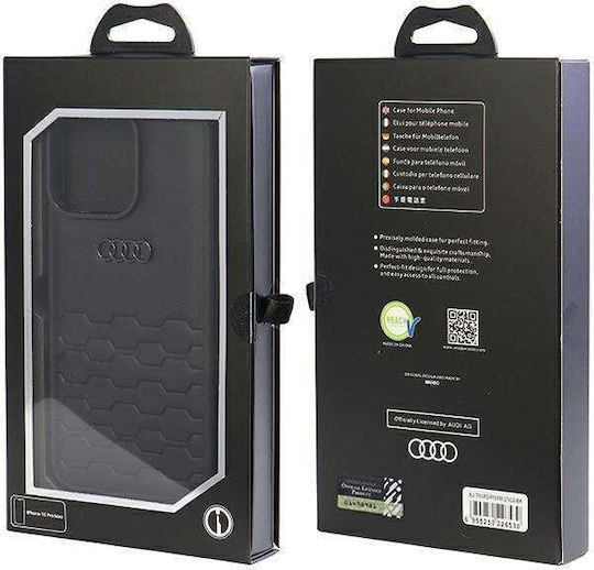 Audi Back Cover Plastic Negru (iPhone 15 Pro Max)