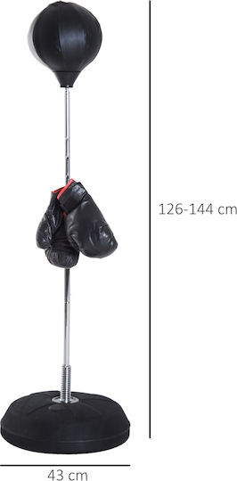 HomCom Συνθετικός Σάκος Ταχύτητας 13kg Μαύρος