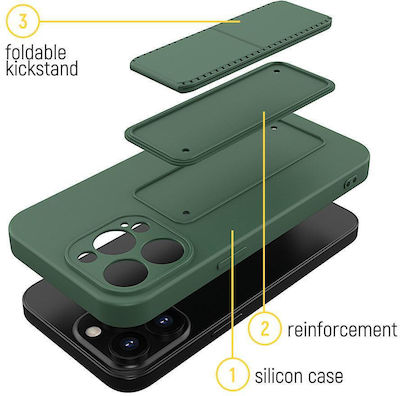 Wozinsky Kickstand Flexible Coperta din spate Silicon Roșu (iPhone 12 mini)