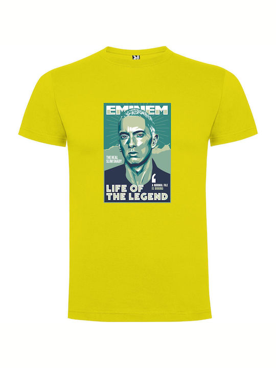 Eminem: M&m Masterpiece T-shirt Eminem Yellow Cotton