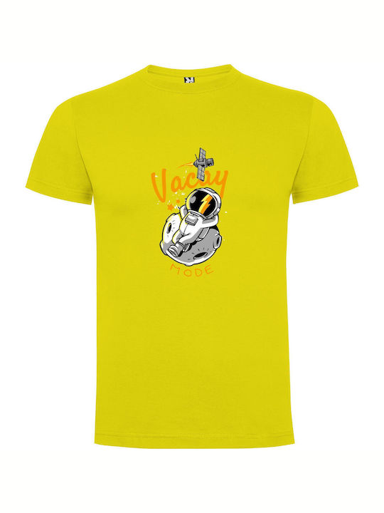 Cosmic Threads T-shirt Yellow Cotton