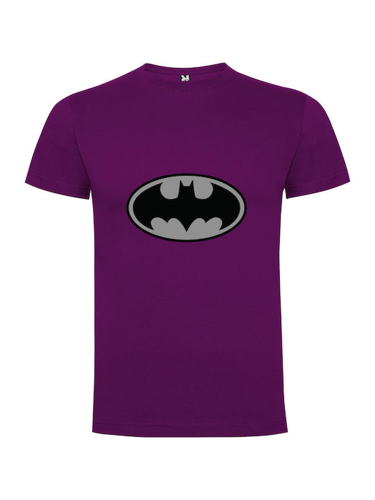 Epic Batman: Dark Vengeance T-shirt Batman Μωβ Βαμβακερό