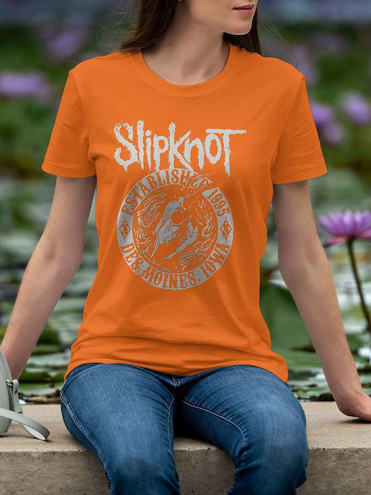 Slipknot 1995 T-shirt Slipknot Orange Cotton