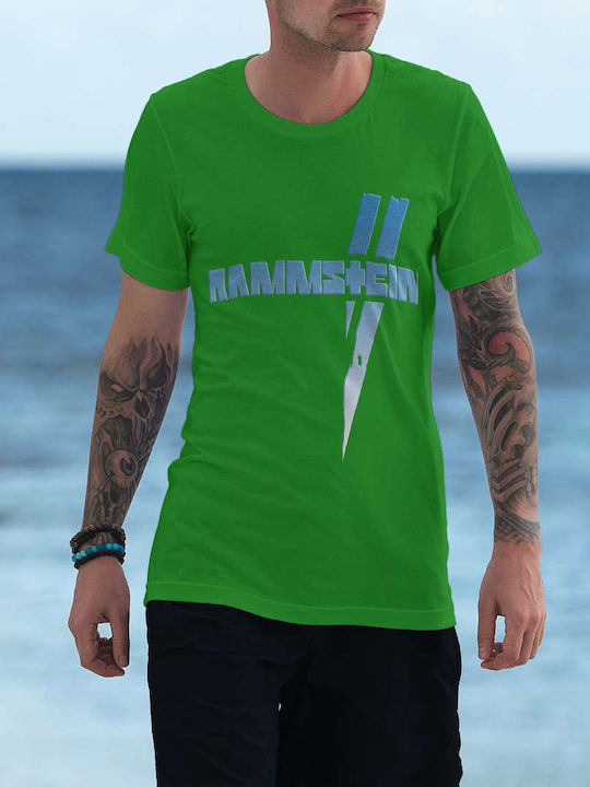 Rammstein Logo T-shirt Πράσινο Βαμβακερό