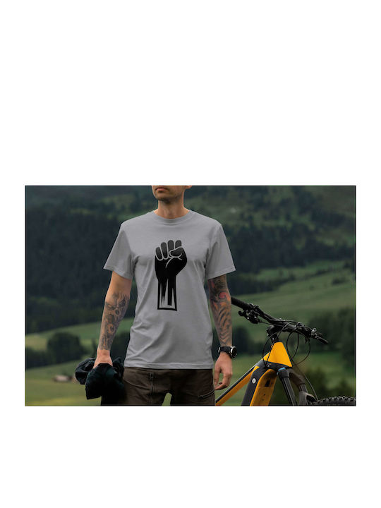 Silhouette Of Superman T-shirt Superman Γκρι Βαμβακερό