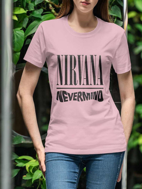 Small T-shirt Nirvana Ροζ Βαμβακερό