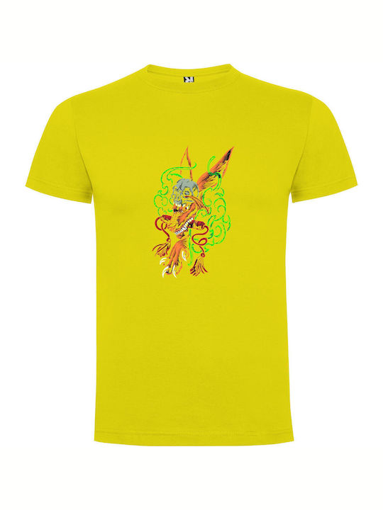 Surreal Tattoo Artistry T-shirt Yellow Cotton