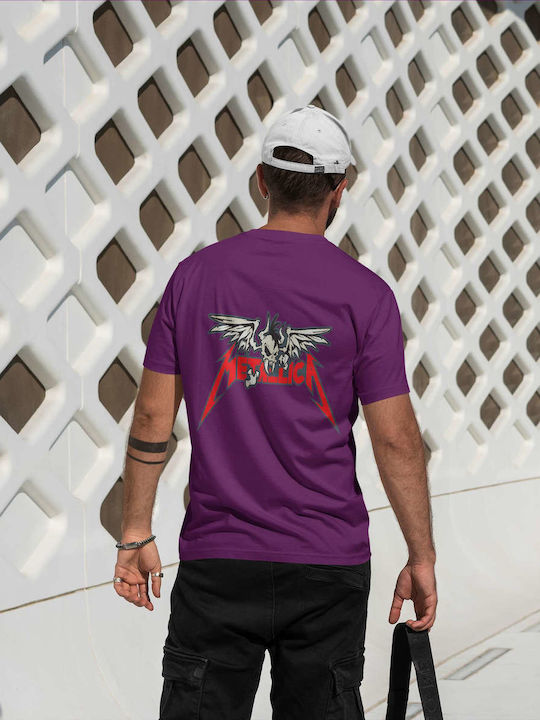 Small T-shirt Metallica Purple Cotton