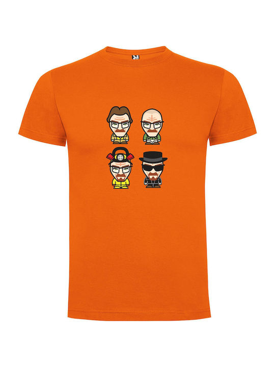 Baddest Manga: Heisenberg's Chibi T-shirt Orange Cotton