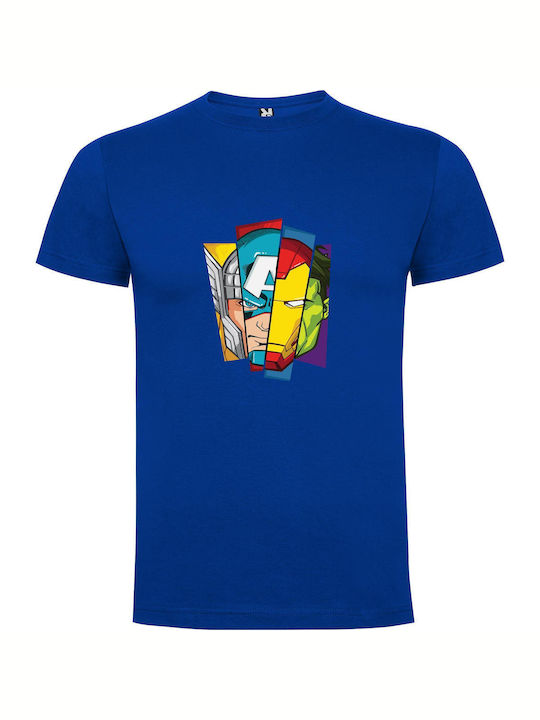 Marvel's Elite Heroes Tricou Albastru Bumbac