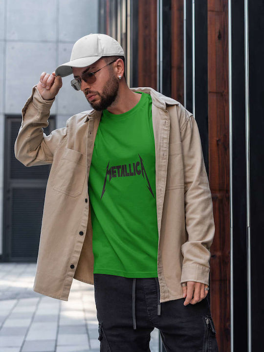 Small Tricou Metallica Verde Bumbac