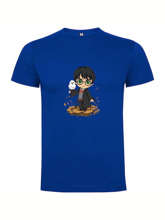 Enchanting Harry Potter Art T-shirt Harry Potter Μπλε Βαμβακερό