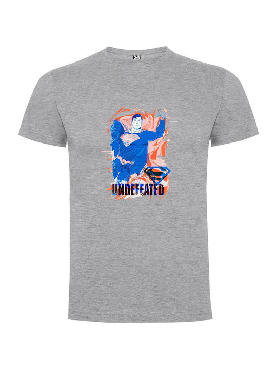 Unleashed Superman: Ultra Underrated T-shirt Superman Γκρι Βαμβακερό