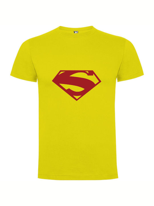 Supreme Superman: Hd Wallpaper T-shirt Superman Κίτρινο Βαμβακερό