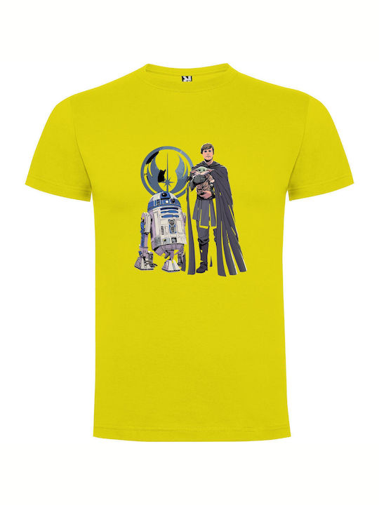 Galactic Duo: Star Wars T-shirt Star Wars Yellow Cotton