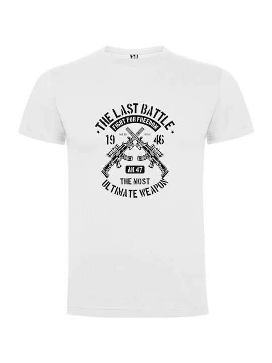 Ultimate Battle: War-art Style T-shirt White Cotton