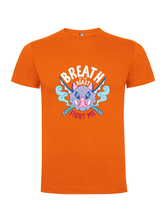 Don's Breath Of Fury T-shirt Orange Cotton