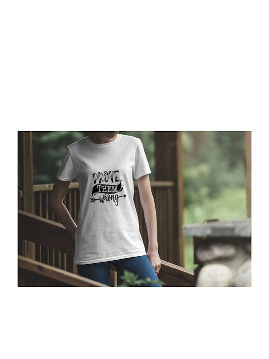 Motivational Message With Arrow Design T-shirt White Cotton