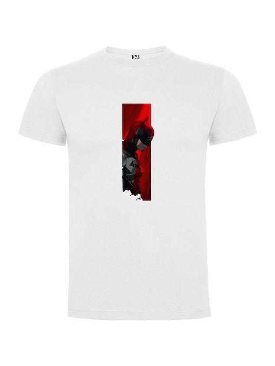 Scarlet Batman Stance T-shirt Batman Λευκό Βαμβακερό