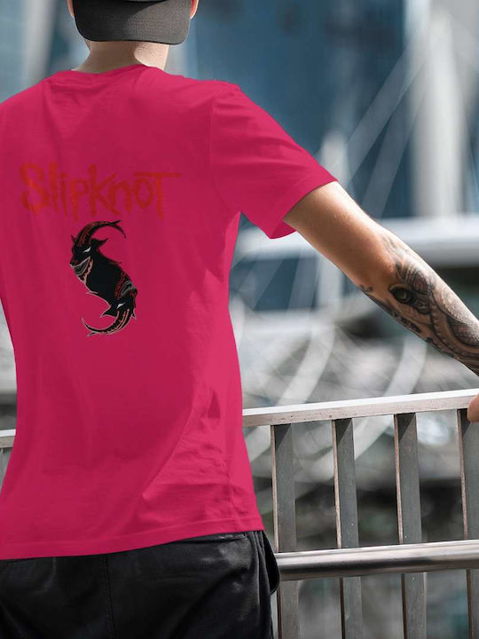 Slipknot Goat Artwork T-shirt Slipknot Fuchsie Baumwolle