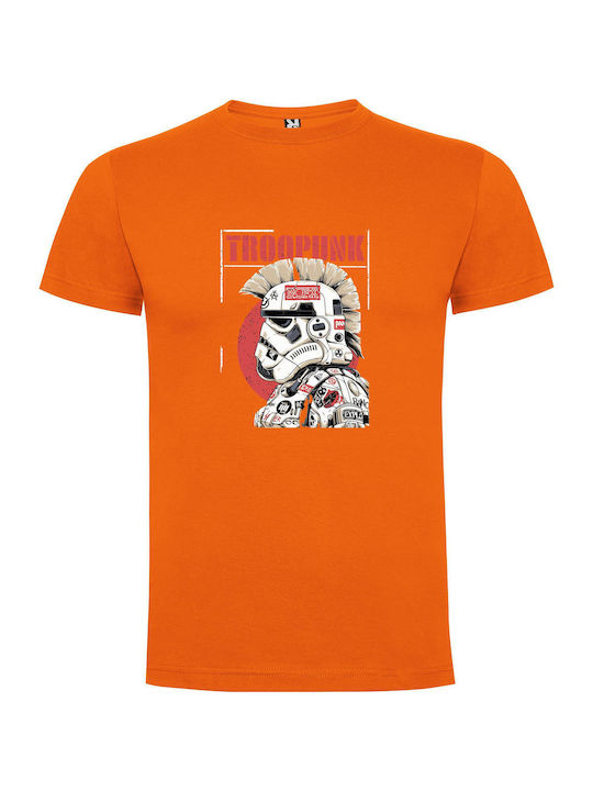 Punk Trooper Renaissance T-shirt Orange Cotton