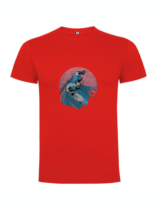 Batman: Vigilante Icon T-shirt Batman Κόκκινο Βαμβακερό