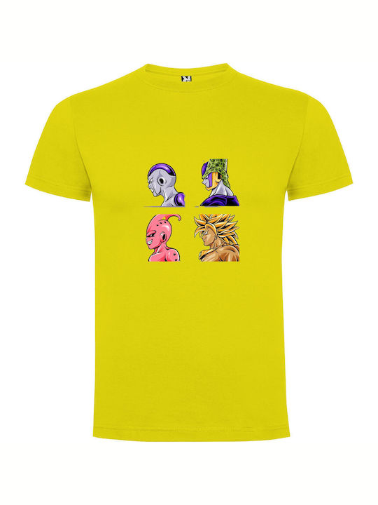 Reign T-shirt Dragon Ball Κίτρινο Βαμβακερό